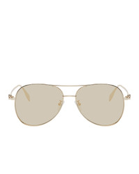 Alexander McQueen Gold Pilot Sunglasses