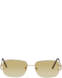 Cartier Gold Rectangle Sunglasses