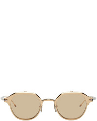 Thom Browne Gold Silver Tb812 Flip Up Sunglasses