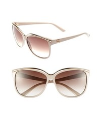 Gucci 62mm Cat Eye Sunglasses Beige One Size