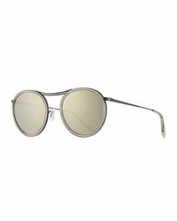 Oliver Peoples Mp 3 30th Anniversary Round Sunglasses Dunegray Goldtone