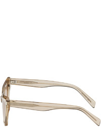 Saint Laurent Off White Transparent Cat Eye Sunglasses