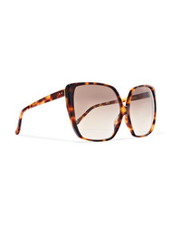 Linda Farrow Oversized Square Frame Tortoiseshell Acetate Sunglasses
