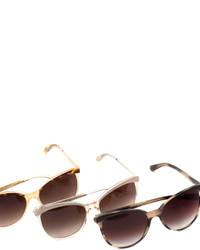 Oliver Peoples Ria Oversized Wayfarer Sunglasses Beige