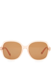 Givenchy Round Plastic Sunglasses Pink Beige