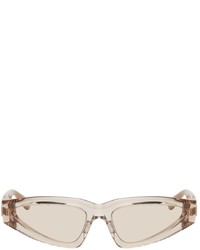 Bottega Veneta Taupe Modified Cat Eye Sunglasses