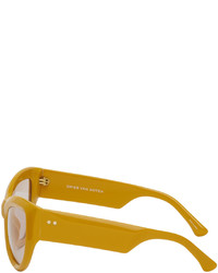 Dries Van Noten Yellow Linda Farrow Edition Cat Eye Sunglasses