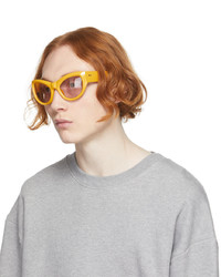 Dries Van Noten Yellow Linda Farrow Edition Cat Eye Sunglasses