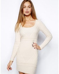 French Connection Engineered Rib Knit Sweater Dress