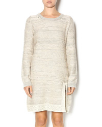 Hem Thread Lace Detail Sweater Dress