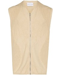 Arnar Mar Jonsson Tree Motif Knitted Zipped Vest