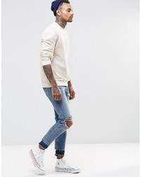 Asos Brand Reverse Loopback Sweatshirt
