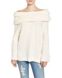 Sun & Shadow Cowl Off The Shoulder Sweater