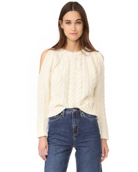 Anine Bing Cut Out Shoulder Sweater