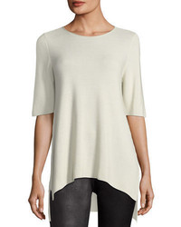 Eileen Fisher Half Sleeve Tencel Links Sweater Petite