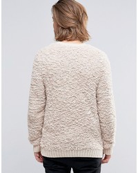 Asos Knitted Sweater In Soft Touch Textured Yarn