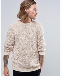 Asos Knitted Sweater In Soft Touch Textured Yarn