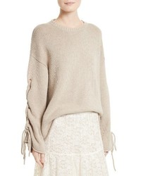 See by Chloe Lace Up Sleeve Pullover