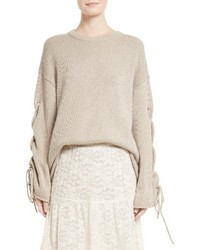 See by Chloe Lace Up Sleeve Pullover