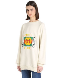 Gucci Logo Embroidery Cotton Sweatshirt