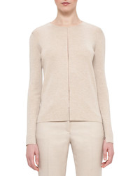 Akris Long Sleeve Round Neck Pullover Steppe