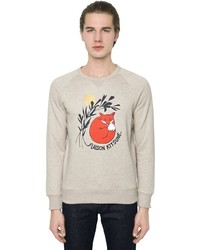 MAISON KITSUNÉ Fox Printed Cotton Sweatshirt