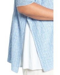 Eileen Fisher Plus Size Lightweight Linen Side Slit Sweater