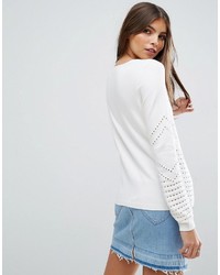 Asos Sweater With Pointelle Stitch Detail