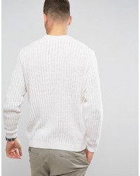 Asos Textured Sweater In Cream