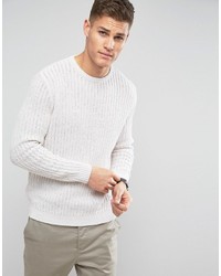 Asos Textured Sweater In Cream