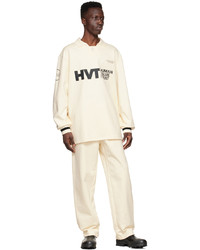 Xander Zhou Off White Cotton Lounge Pants