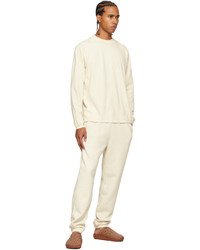 Les Tien Off White Heavyweight Classic Lounge Pants