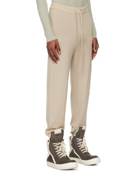 Rick Owens Off White Tapered Lounge Pants