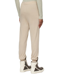 Rick Owens Off White Tapered Lounge Pants