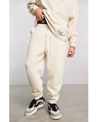 ASOS DESIGN P65 Future Relaxed Fit Thermal Knit Joggers In Ivory At Nordstrom