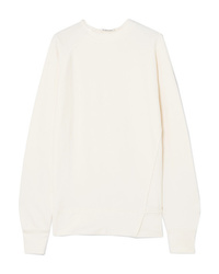 Helmut Lang Frayed Cotton Jersey Sweatshirt