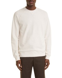 Loro Piana Girocollo Huck Cotton Pique Sweater In Earl Grey At Nordstrom