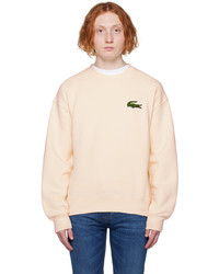 Lacoste Off White Loose Fit Sweatshirt
