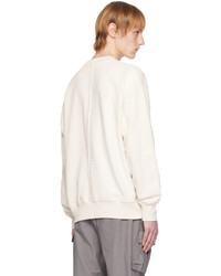 Izzue Off White Paneled Sweatshirt