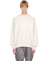 Izzue Off White Paneled Sweatshirt