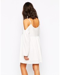 Lira Bell Sleeve Festival Swing Dress With Cut Out Shoulder Detail