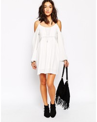 Lira Bell Sleeve Festival Swing Dress With Cut Out Shoulder Detail