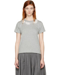 Comme des Garcons Comme Des Garons Comme Des Garons Grey Pearl Necklace T Shirt