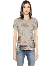 IRO Nasta Distressed Cotton Jersey T Shirt