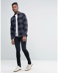 Asos T Shirt With Raw Seam And Roll Sleeves In Linen Mix