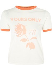 Topshop Yours Only Contrast Edge T Shirt