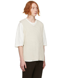 Homme Plissé Issey Miyake Off White Monthly Color August Tank Top