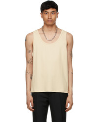 Second/Layer Off White Ribbed Tank Top