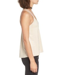 Sun & Shadow Strappy Faux Suede Tank