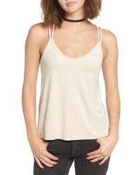 Sun & Shadow Strappy Faux Suede Tank
